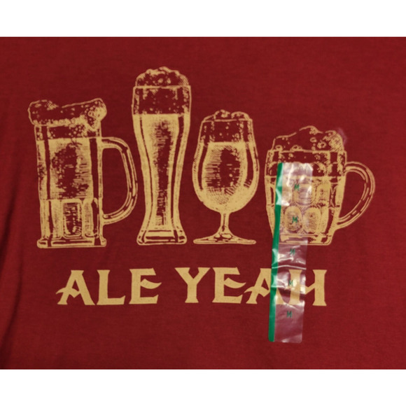 NEW Zoe + Liv T-shirt Cropped Womens Medium Ale Yeah Graphic Party Lounge - Picture 3 of 9